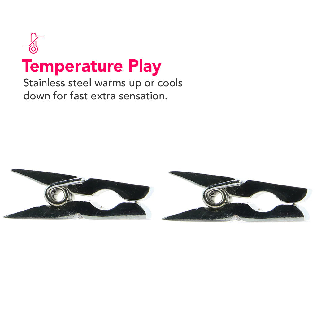 Rouge Stainless Steel Nipple Pegs Petite Set (1.25 Inch) – Compact Nipple Pegs Secondary image