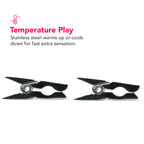 Rouge Stainless Steel Nipple Pegs Petite Set (1.25 Inch) – Compact Nipple Pegs > Sex Toys > Nipple Clamps