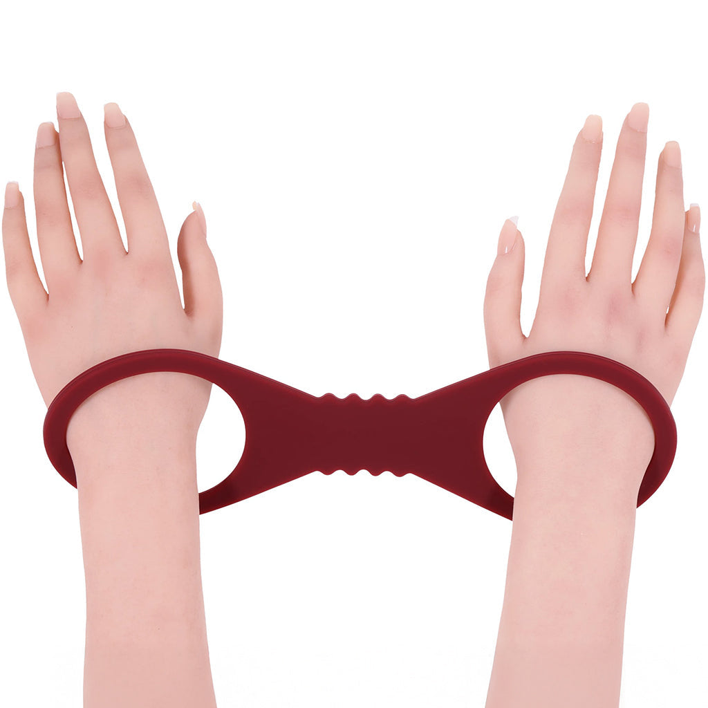 Sex & Mischief Enchanted Large Silicone Cuffs (Burgundy) – Large Silicone Restraints > Bondage Gear > Restraints