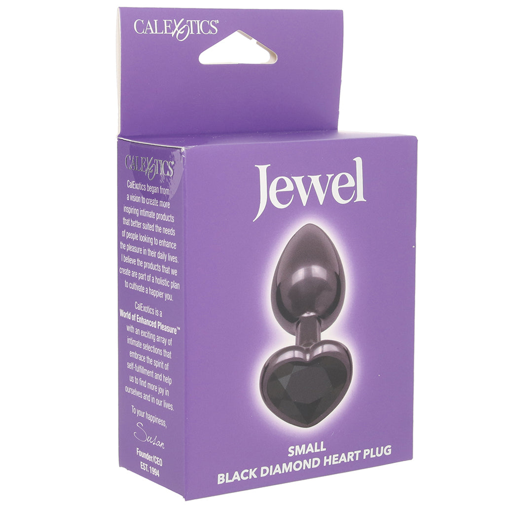 Jewel Small Black Diamond Heart Plug (2.25 inch) > Anal Range > Jewel Butt Plugs
