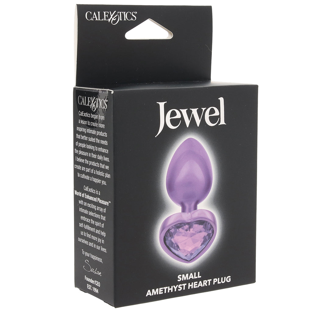 Jewel Small Amethyst Heart Plug (2.25 inch) > Anal Range > Jewel Butt Plugs