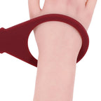 Sex & Mischief Enchanted Large Silicone Cuffs (Burgundy) – Large Silicone Restraints > Bondage Gear > Restraints