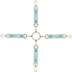 Ouch Paris Collection Hogtie Connectors in Iridescent Blue PU Leather > Bondage Gear > Restraints