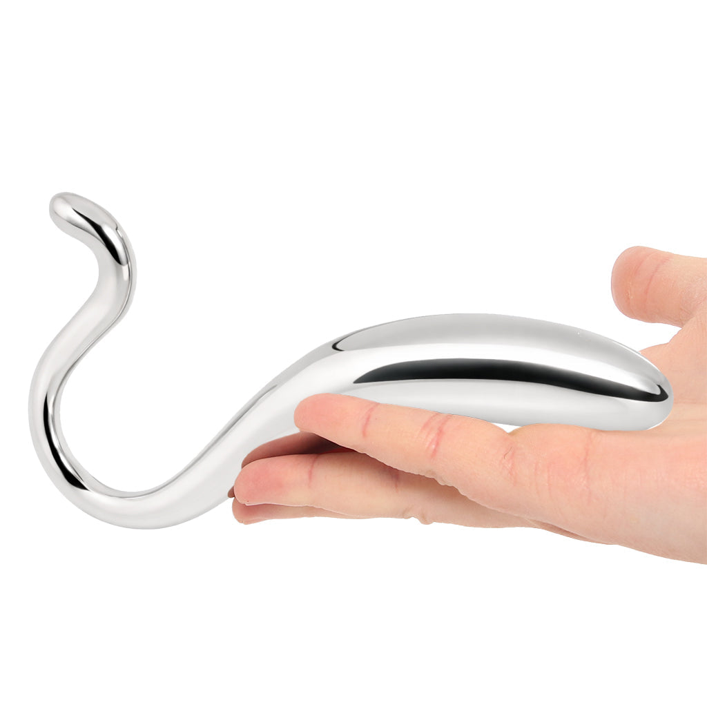 Rouge Steel Hollow Curved Wand 7 Inch – Surgical Grade Stainless Steel Wand > Dildos > Neutral Dildos