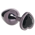 Jewel Large Black Diamond Heart Plug (2.75 inch) > Anal Range > Jewel Butt Plugs