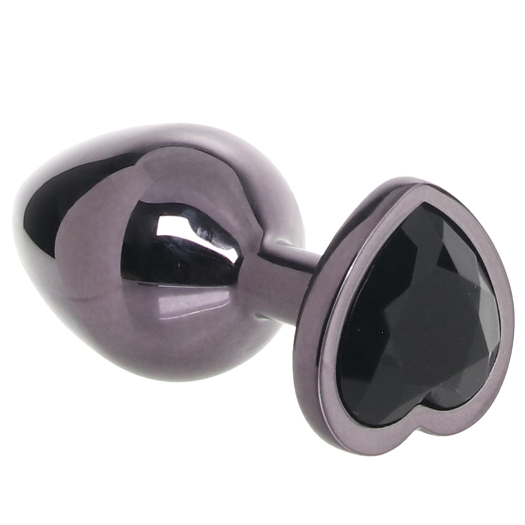 Jewel Large Black Diamond Heart Plug (2.75 inch) > Anal Range > Jewel Butt Plugs