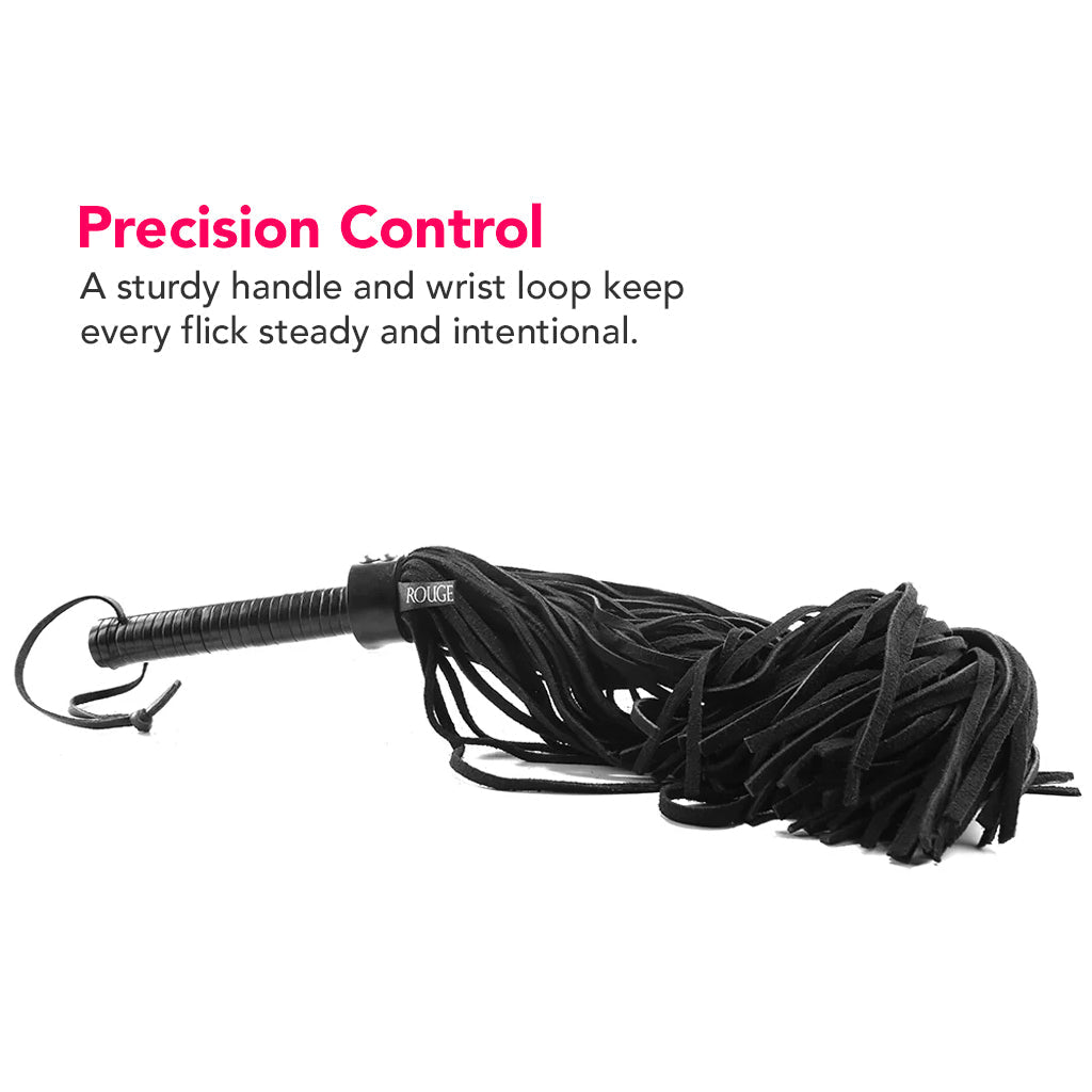 Long Suede Flogger in Black