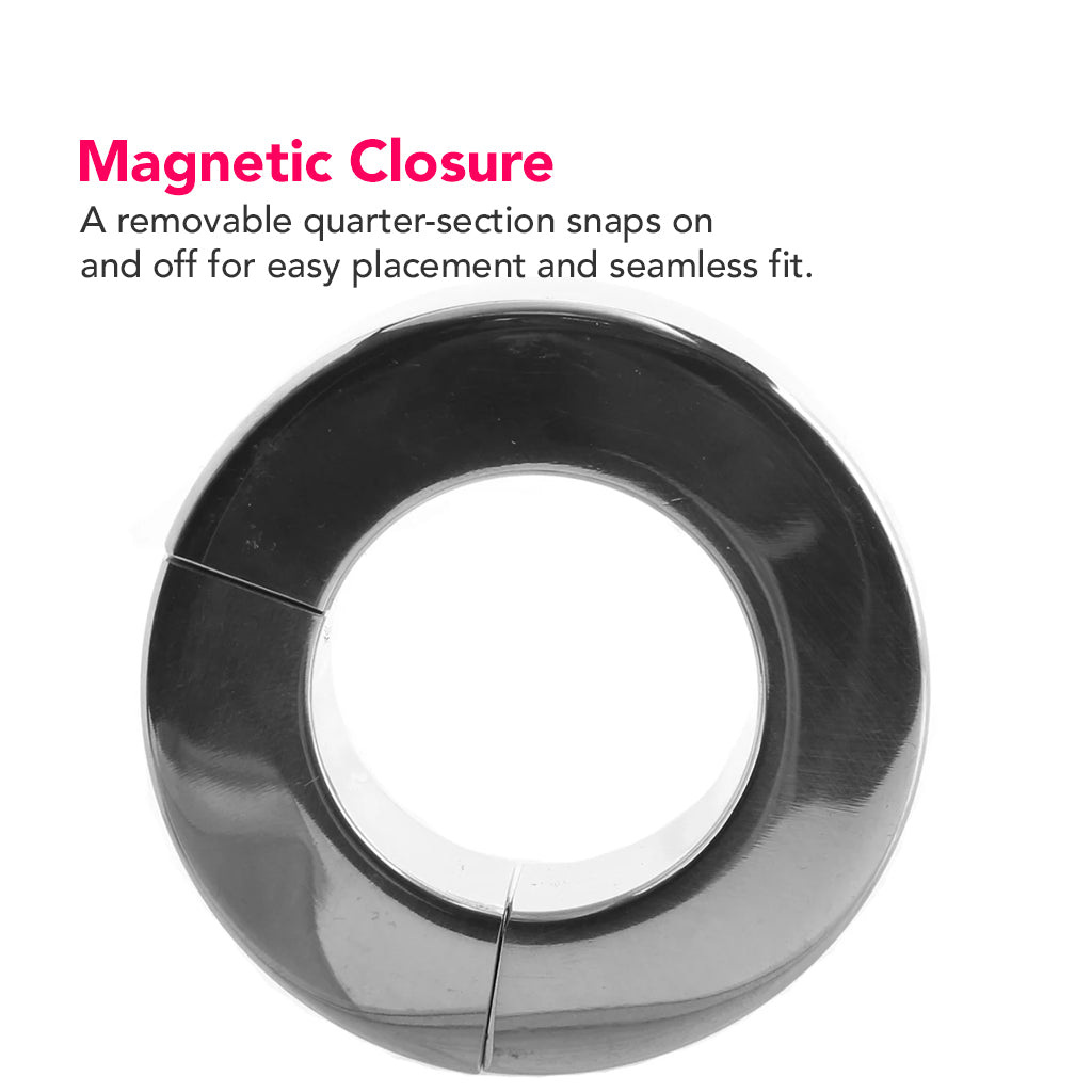 Rouge Stainless Steel Polished Magnetic Ball Stretcher 35mm > Sex Toys For Men > Ball Stretchers