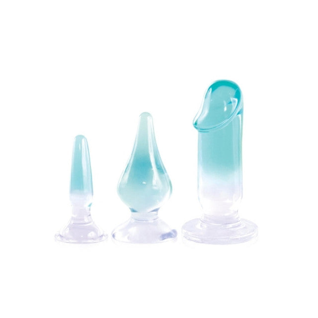 Glitzy Trainer 3 in 1 Dong Mixed Set Purple with 3 Graduated Sizes and Two Tone Color > Sex Toys > Dilators