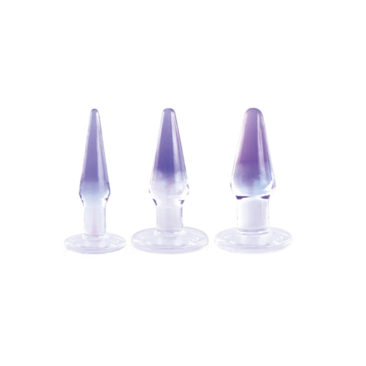 Glitzy Trainer 3 In 1 Dong 5 Inch Kit Purple With Three Graduated Sizes > Sex Toys > Dilators