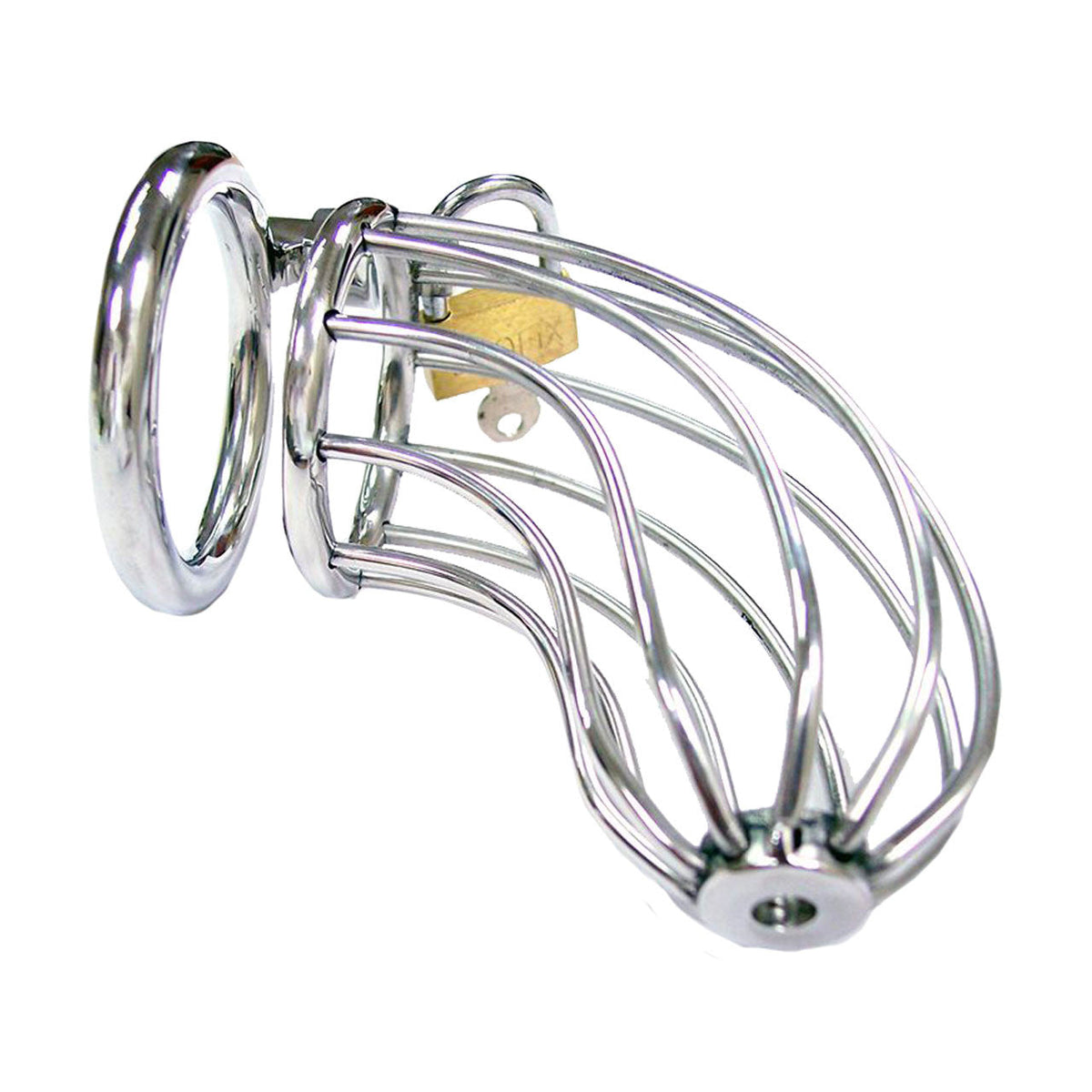 Rouge Chastity Cock Cage – Stainless Steel 115mm Length with Padlock > Bondage Gear > Male Chastity