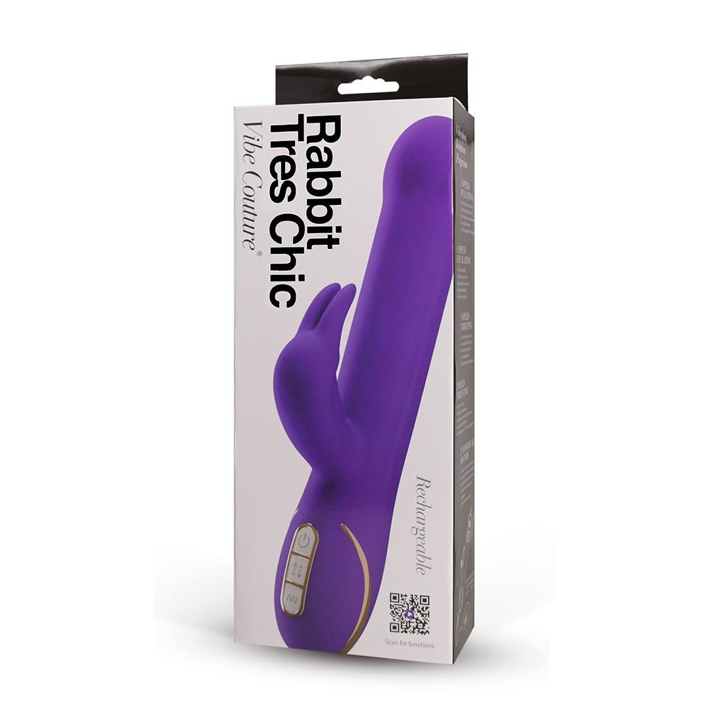 Vibe Couture Rabbit Tres Chic Purple Plush Vibrator - 5" Insertable > Vibrators > Ladies > Rabbit