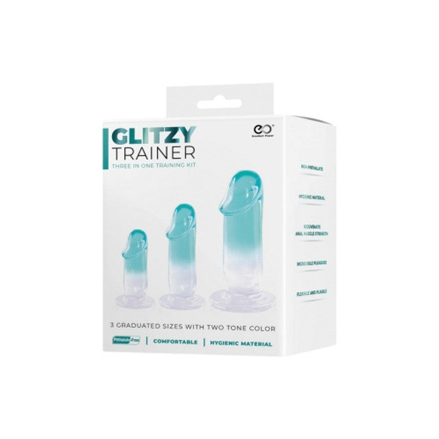 Glitzy Trainer 3 In 1 Dong Kit Purple with 3 Graduated Sizes and Two Tone Color > Sex Toys > Dilators