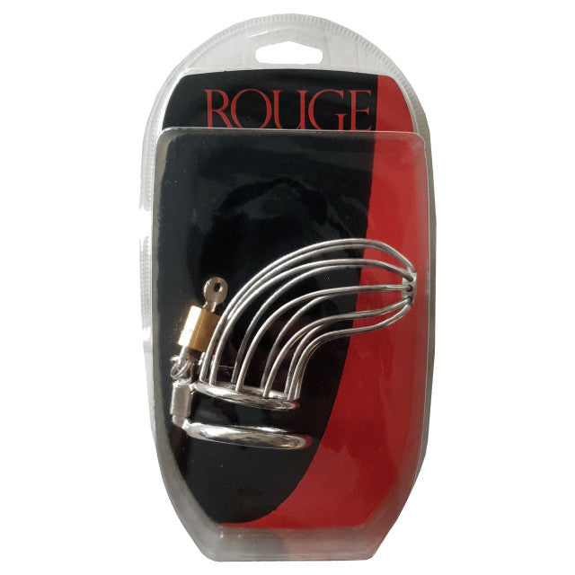 Rouge Chastity Cock Cage – Stainless Steel 115mm Length with Padlock > Bondage Gear > Male Chastity