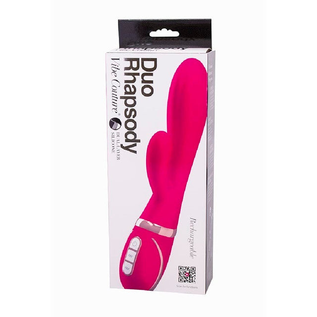 Vibe Couture Duo Rhapsody 8.7 Inch Pink Vibrator Set | Dual Stimulation > Vibrators > Ladies > Rabbit
