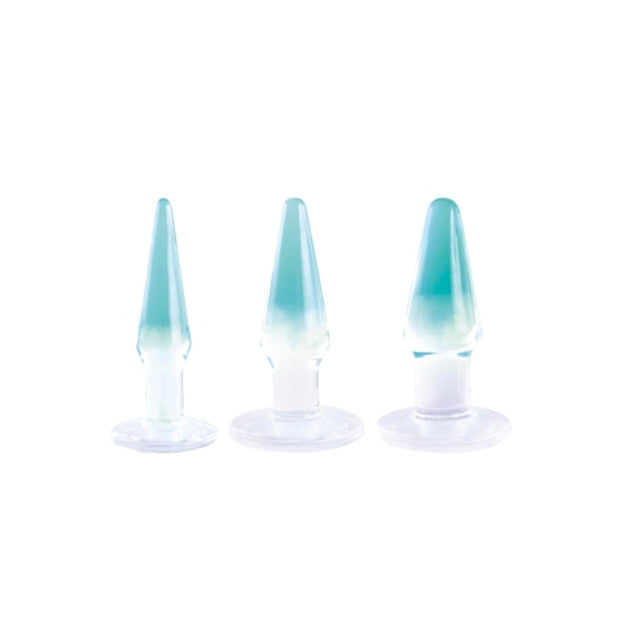 Glitzy Trainer 3 In 1 Dong 5 Inch Kit Purple With Three Graduated Sizes > Sex Toys > Dilators