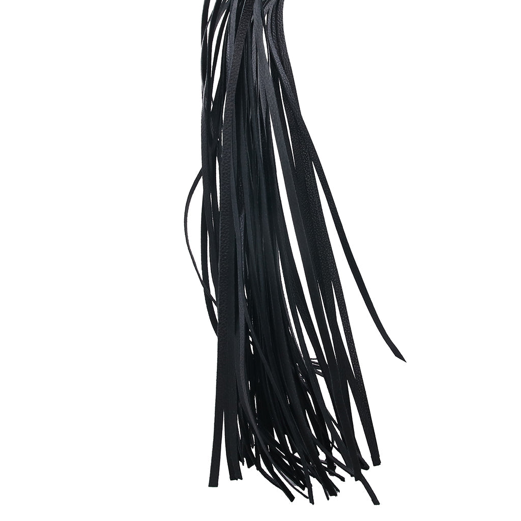 Rouge Leather Studded Long Flogger with Gold Accents – Leather Flogger > Bondage Gear > Whips & Floggers