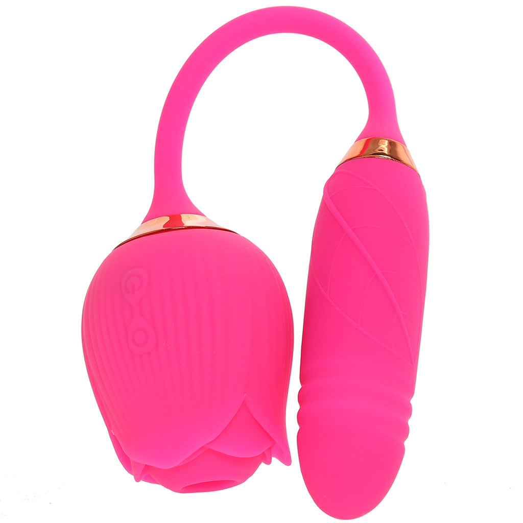Pink Pussycat Thrusting Rose Vibrator > Sex Toys For Ladies > Clitoral Vibrators and Stimulators