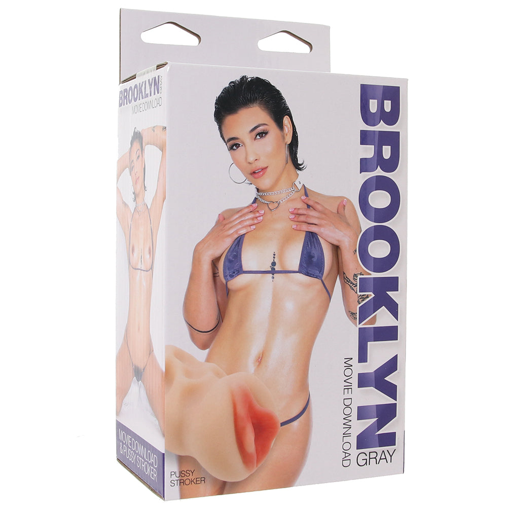 Brooklyn Gray Realistic Pussy Stroker with Movie Download, Body Safe TPE, Hypoallergenic, > Sex Toys For Men > Masturbators > Pornstar