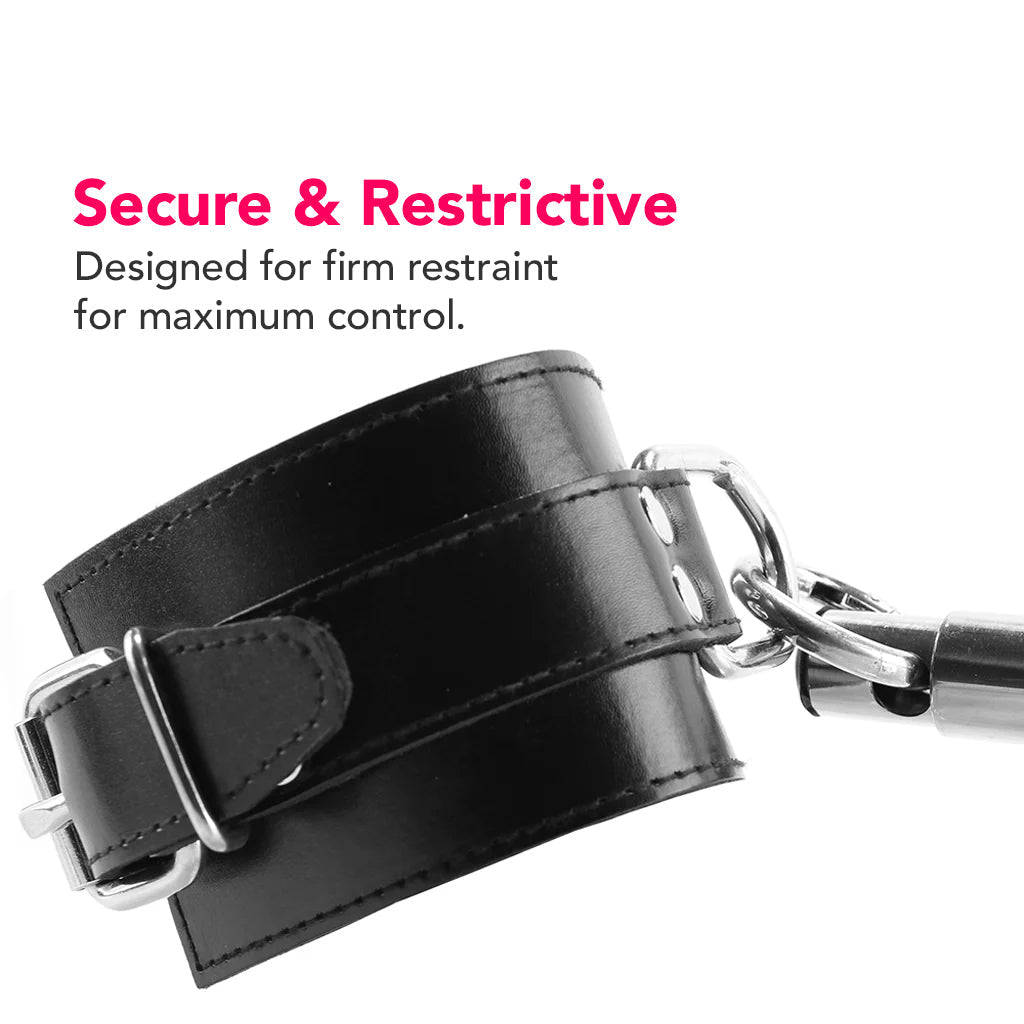 Rouge Adjustable Spreader Bar with Detachable Leather Cuffs – 24 to 38 Inch BDSM Restraint > Bondage Gear > Restraints