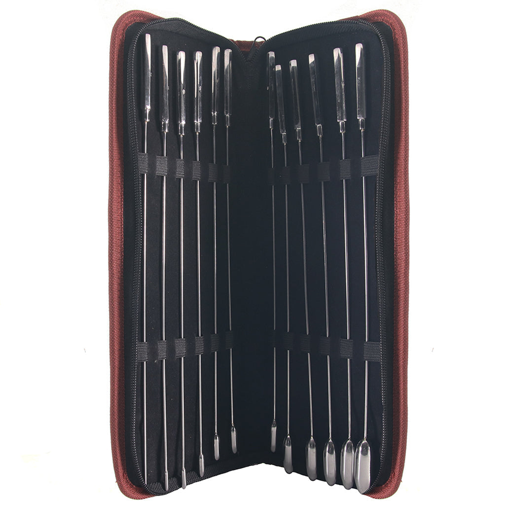 Rouge Rose Bud 12 Piece Dilator Set – Stainless Steel Dilators > Sex Toys For Men > Sounding Rods