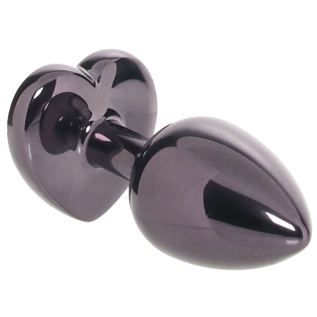 Jewel Small Black Diamond Heart Plug (2.25 inch) > Anal Range > Jewel Butt Plugs