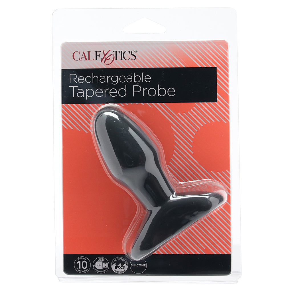 Tapered Probe in Black Silicone with 10 Vibration Functions and Charging > Anal Range > Vibrating Butt Plugs