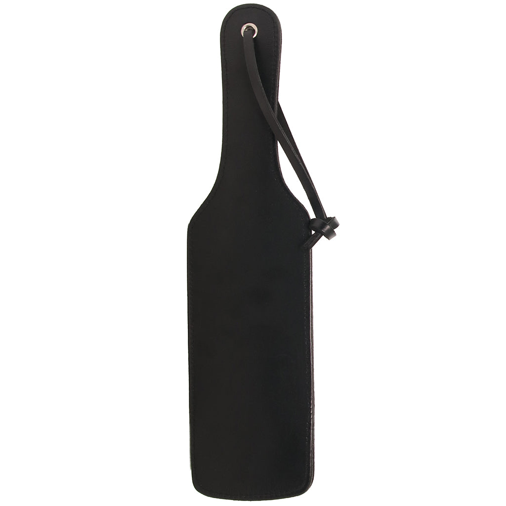Black Leather Red Heart Paddle