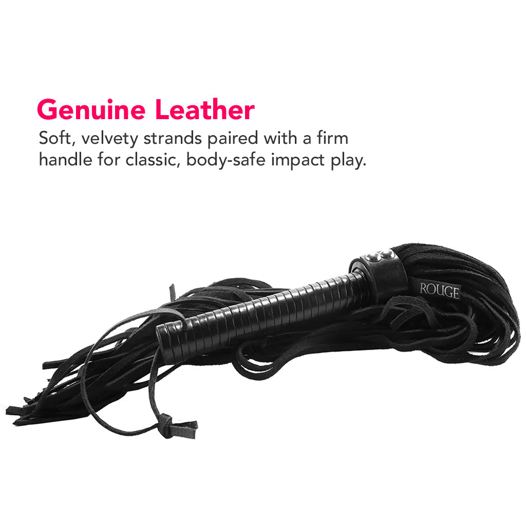 Long Suede Flogger in Black