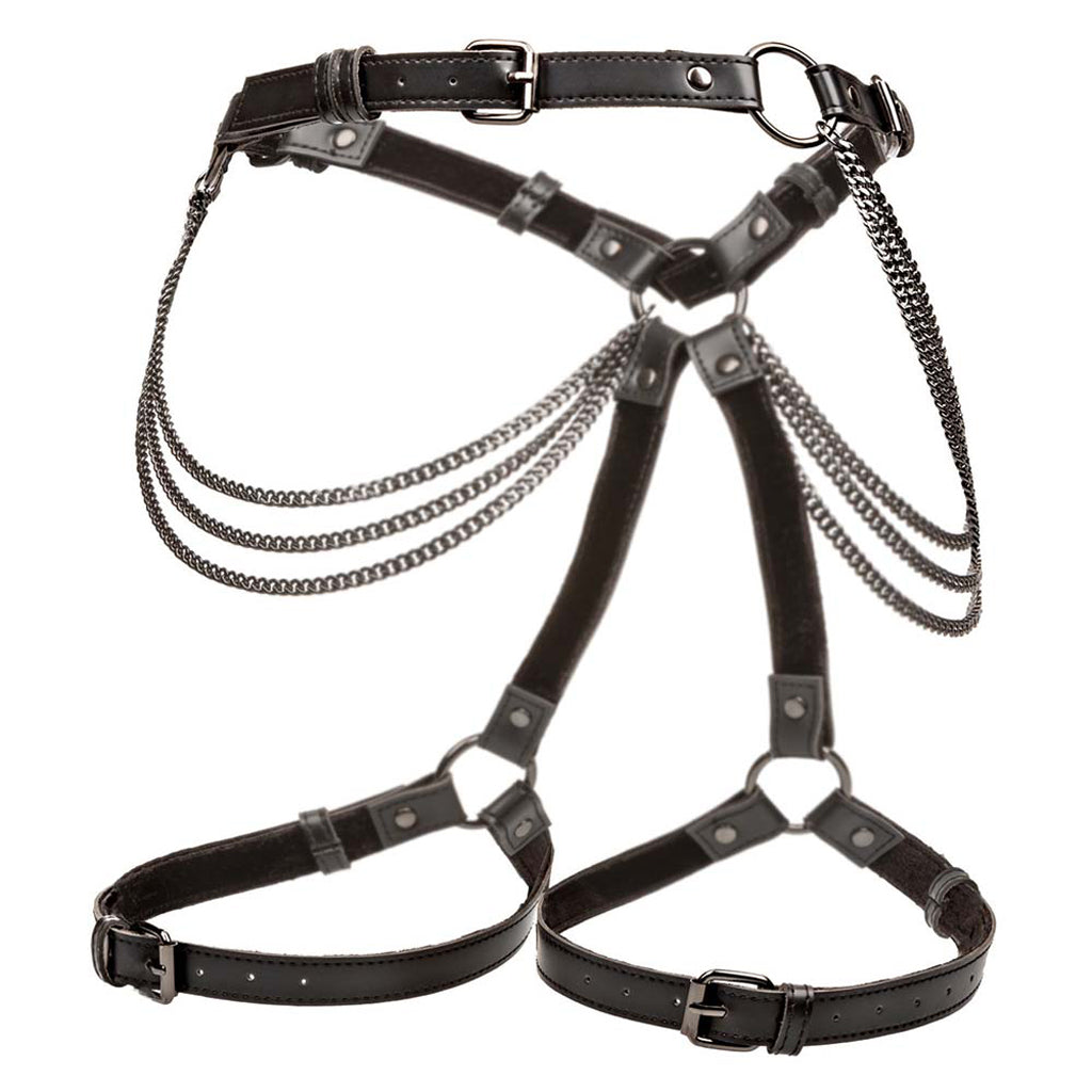 Euphoria Collection Plus Size Multi Chain Black Thigh Harness with Adjustable Straps > Clothes > Womens Harnesses
