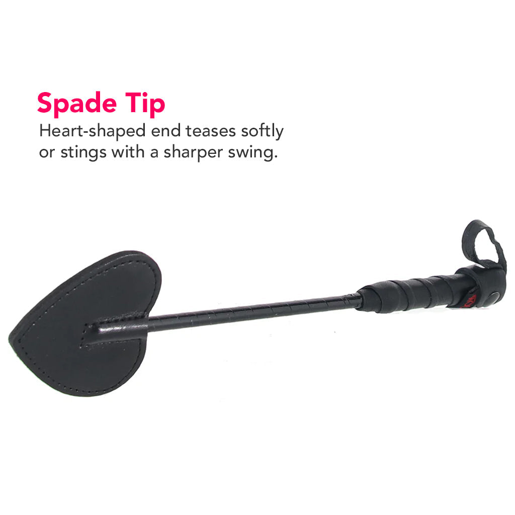 Rouge Mini Leather Spade Paddle Black > Bondage Gear > Paddles