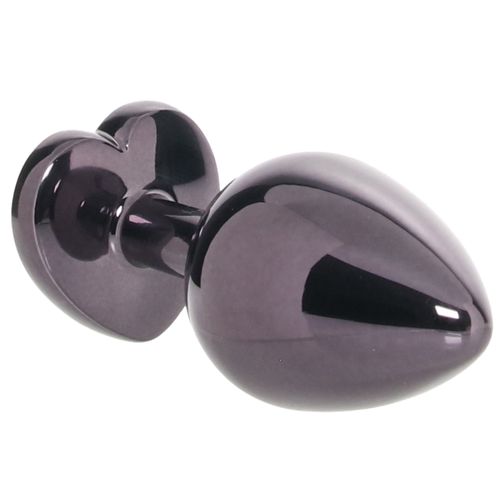 Jewel Large Black Diamond Heart Plug (2.75 inch) > Anal Range > Jewel Butt Plugs