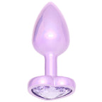 Jewel Small Amethyst Heart Plug (2.25 inch) > Anal Range > Jewel Butt Plugs