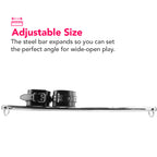 Rouge Adjustable Spreader Bar with Detachable Leather Cuffs – 24 to 38 Inch BDSM Restraint > Bondage Gear > Restraints