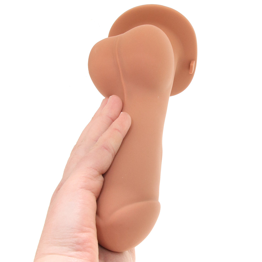 Pegasus 8 Inch Remote Control Realistic Silicone Dildo with Balls and Adjustable Harness Brown Secondary image