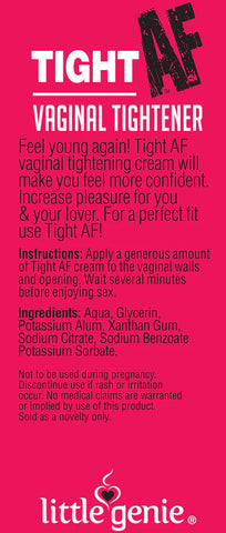 Tight AF Female Tightening Cream 44ml 1.5 oz Tube Enhancers Female
