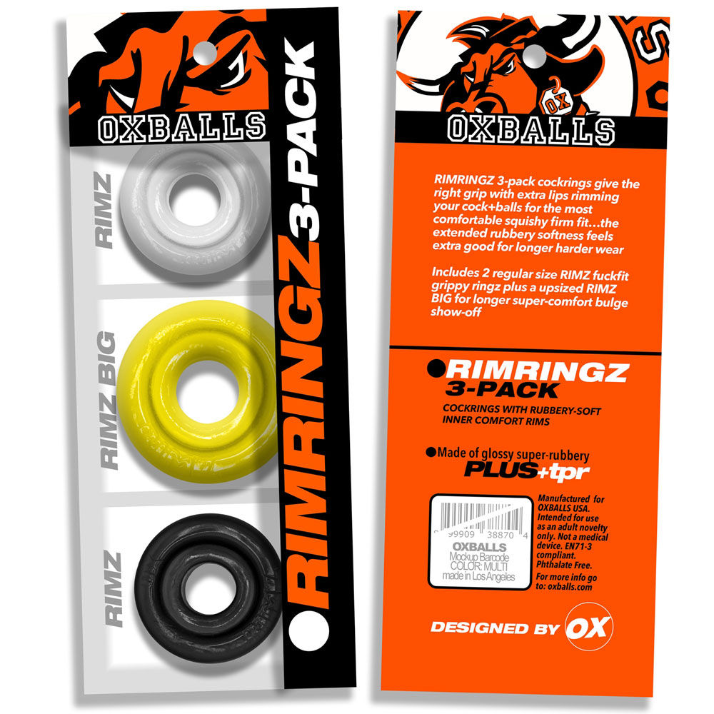 Rimringz Multi Size 3 Pack – Plush Soft Comfort Cockring Set Multi > Cock Ring > Sets