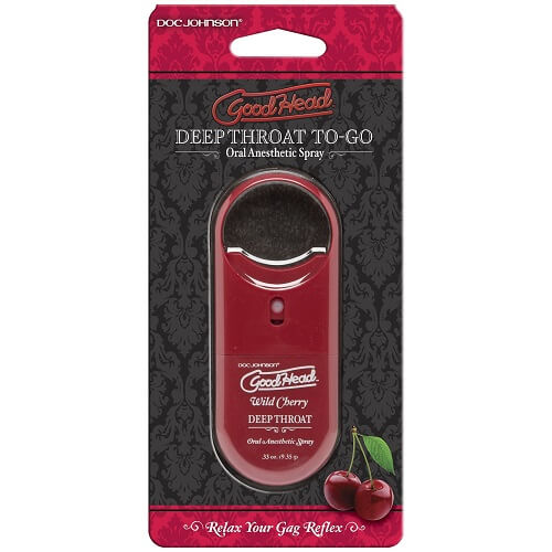 GoodHead To-Go Deep Throat Spray (Wild Cherry) – Oral Desensitizing Spray > Lube > Oral Gels & Sprays