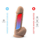 Silexd 8.5 Inch Model 1 Flesh Premium Silicone Dildo Dual Density Thermo Reactive > Dildos > Realistic Dildos
