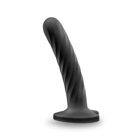 Temptasia Twist 5.5" Dong - Medium Swirling Texture Black Medium > Dildos > Neutral Dildos