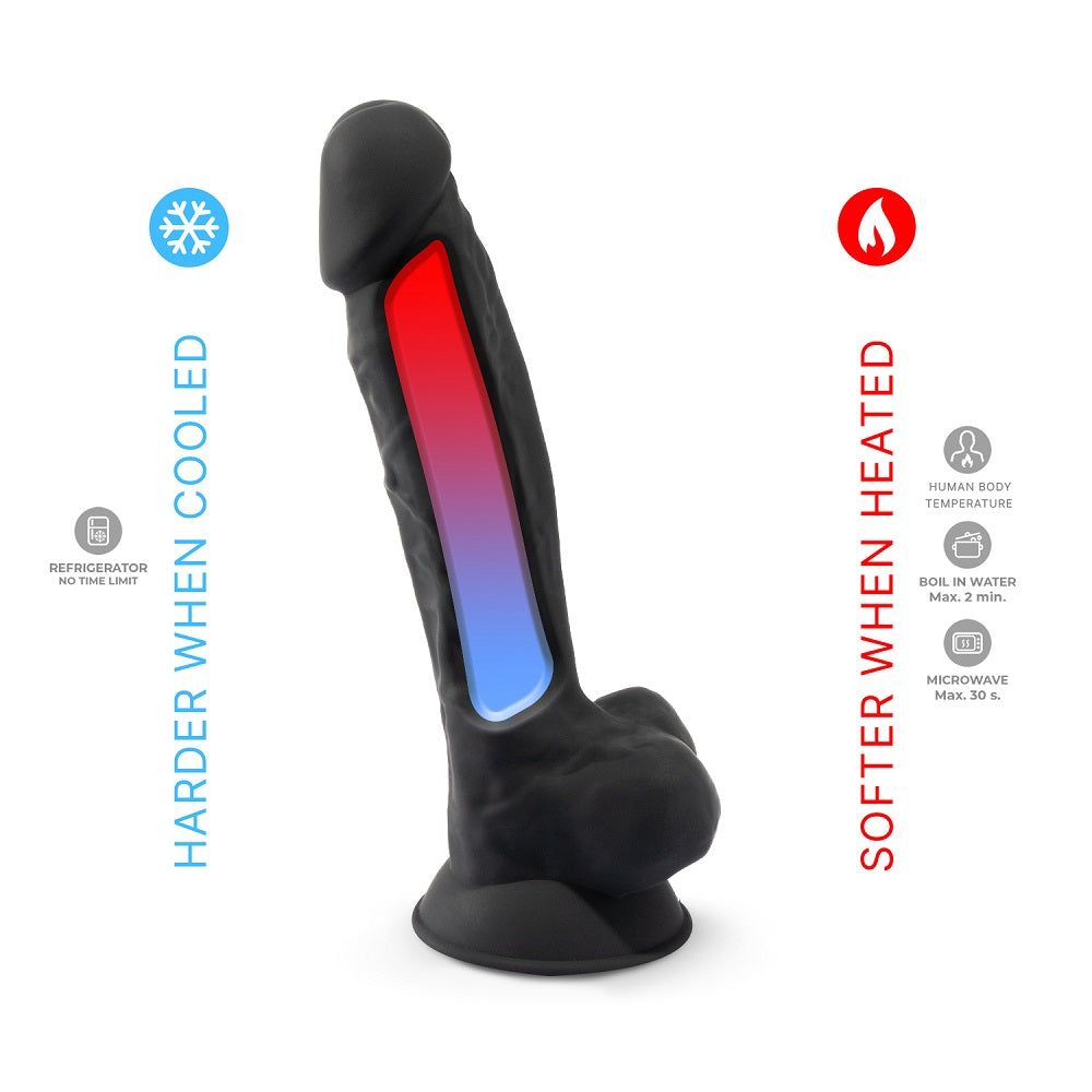 Silexd 7 Inch Model 1 Black - Dildo with Balls > Dildos > Realistic Dildos