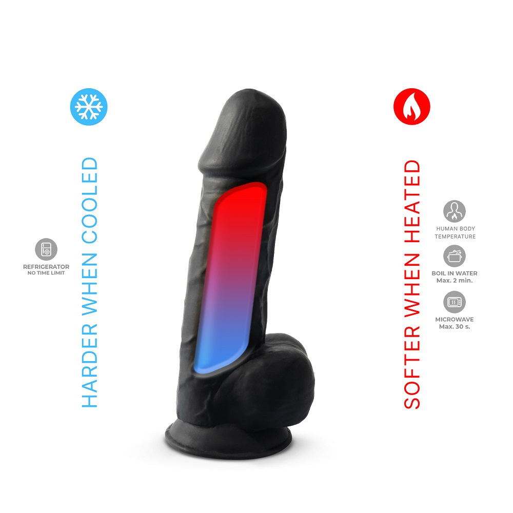 Silexd 8.5 Inch Black Realistic Dual Density Silicone Dildo with Suction Cup Base > Realistic Dildos and Vibes > Realistic Dildos
