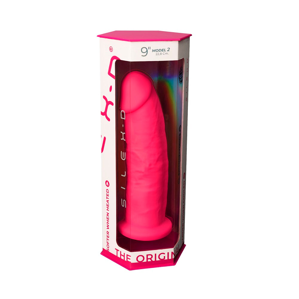 SilexD 9 Inch Model 2 Pink Premium Silicone Dildo Dual Density > Realistic Dildos and Vibes > Large Dildos