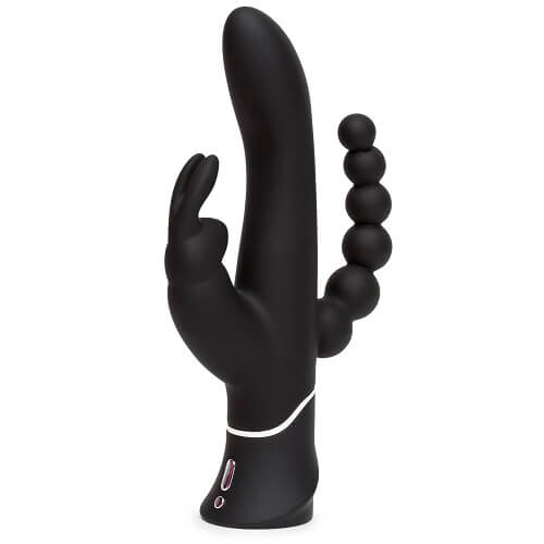 Happy Rabbit Triple Curve Rabbit Vibrator Black with Triple Motor and 21 Vibration Modes VIBRATORS-RABBIT-MULTI