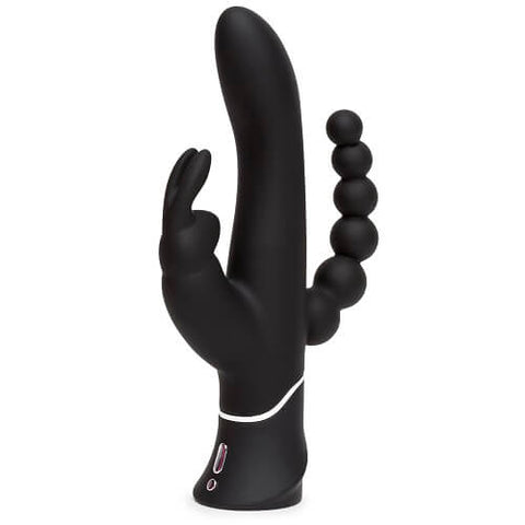 Happy Rabbit Triple Curve Rabbit Vibrator Black with Triple Motor and 21 Vibration Modes VIBRATORS-RABBIT-MULTI