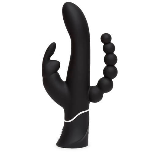 Happy Rabbit Triple Curve Rabbit Vibrator Black with Triple Motor and 21 Vibration Modes VIBRATORS-RABBIT-MULTI