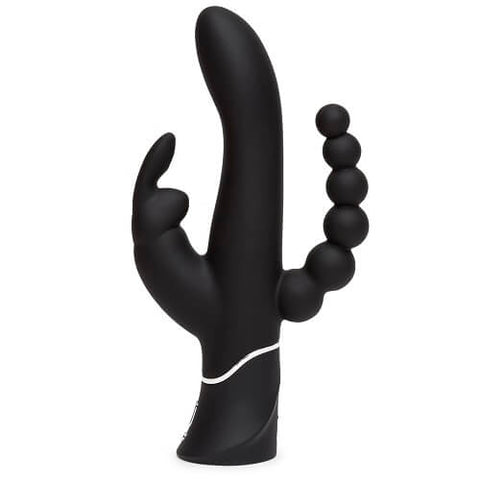 Happy Rabbit Triple Curve Rabbit Vibrator Black with Triple Motor and 21 Vibration Modes VIBRATORS-RABBIT-MULTI
