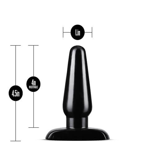 Anal Adventures 3 Pc Basic Plug Kit (Black) – Beginner 4 Inch and Medium Butt Plug Set > Anal Range > Butt Plug Kits
