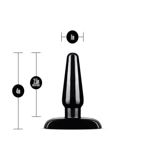 Anal Adventures 3 Pc Basic Plug Kit (Black) – Beginner 4 Inch and Medium Butt Plug Set > Anal Range > Butt Plug Kits