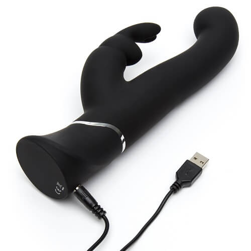 Happy Rabbit G-Spot Stroker Rabbit Vibrator Black Waterproof with Dual Motors and 15 Functions VIBRATORS-RABBIT-MULTI